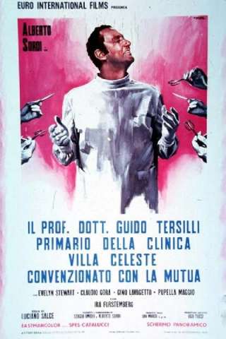 Il prof. Dott. Guido Tersilli, primario della clinica Villa Celeste convenzionata con le mutue [HD] (1969)